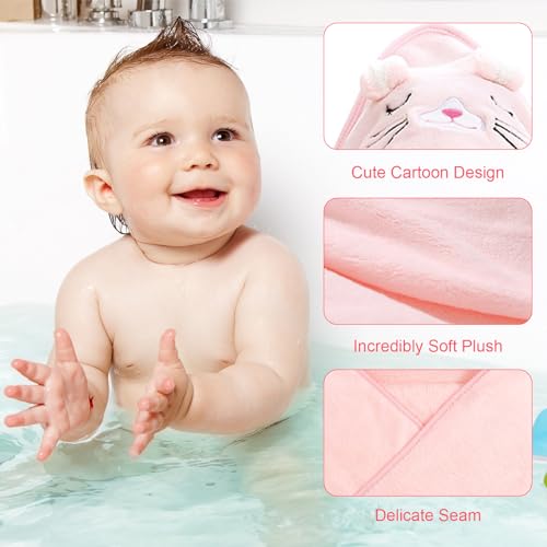 Toalha com capuz para bebé, toalha de banho para bebé, lindas toalhas de bebé com capuz, toalha absorvente com capuz, toalha de bebé ultra macia com design de animais para recém-nascidos, crianças