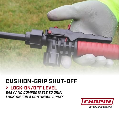 Chapin 61800 4-Gallon Made in USA Professional Backpack Sprayer with Brass Adjustable and Poly Fan/Cone Nozzles, Cushion Grip Shut-Off, 3-Stage Filtration System, Translucent White