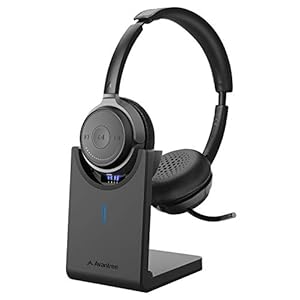 Avantree Bluetooth 5.0 Headset voor computer-pc, aptX HD Superieur muziekgeluid, Low Latency Wireless On Ear-koptelefoon…