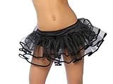 Roma Costume Double Layer Petticoat, Black/Black, One Size