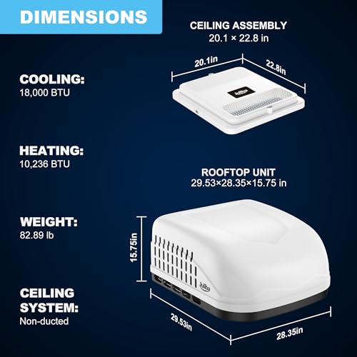 JULIBA 18000 BTU RV Rooftop Air Conditioner, 110-120V Non-Ducted, Quiet by Juliba - Used condition - Image 8