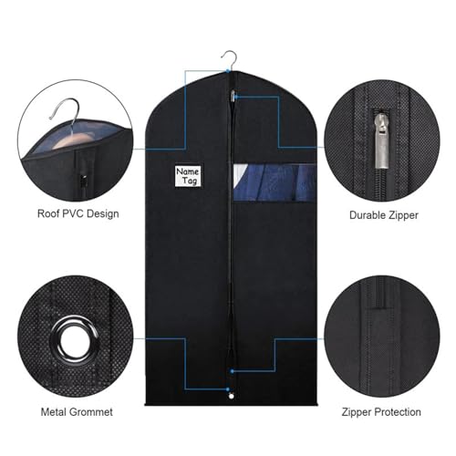 120 * 60Cm Garment Bags, 1 Packs Garment Bags for Hanging Clothes, Env-Friendly Breathable Suit Bag Clothes Cover for Storage Suits, Shirts, T-Shirts And Jackets, Suitable for Adults And Children,C3