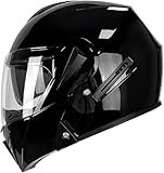 Caimcie Modularer Klapphelm für Motorräder, Integralhelm mit Sonnenblende, ECE/DOT-zertifizierter Motocross- und Mopedhelm für Erwachsene (Herren und Damen). F,XL=61-62cm