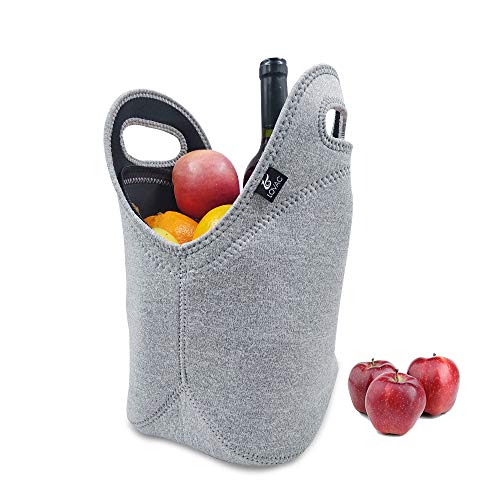 Neoprene Lunch Bag,Lovac Thick Insulated - Durable & Waterproof Lunch Tote With Zipper For Outdoor Travel Work School (Cool Gray) #TOP3
