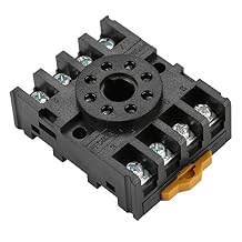Yctze 8 Pins Power Relay Base Socket Ideal for AH3 Time Relay, 90.22 DIN Compatible