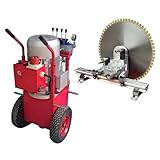 Industrial Automatic Hydraulic Concrete Wall Saw Machine with Track System, Professional Electric Wall Cutter Kit for Reinforced Concrete Cutting Projects