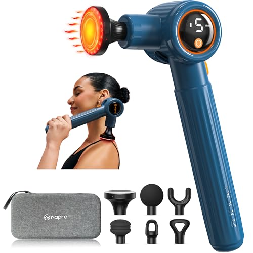 NAPRE Massage Gun with Heat,Massage Gun Deep Tissue with Extension
