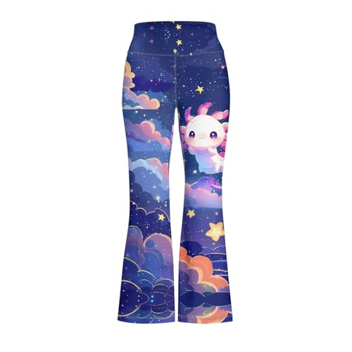 Kids Girls Flare Hem Legging High Waist Stretchy Bootcut Pants Little Girl Dance Bell Bottoms 5-14 Years