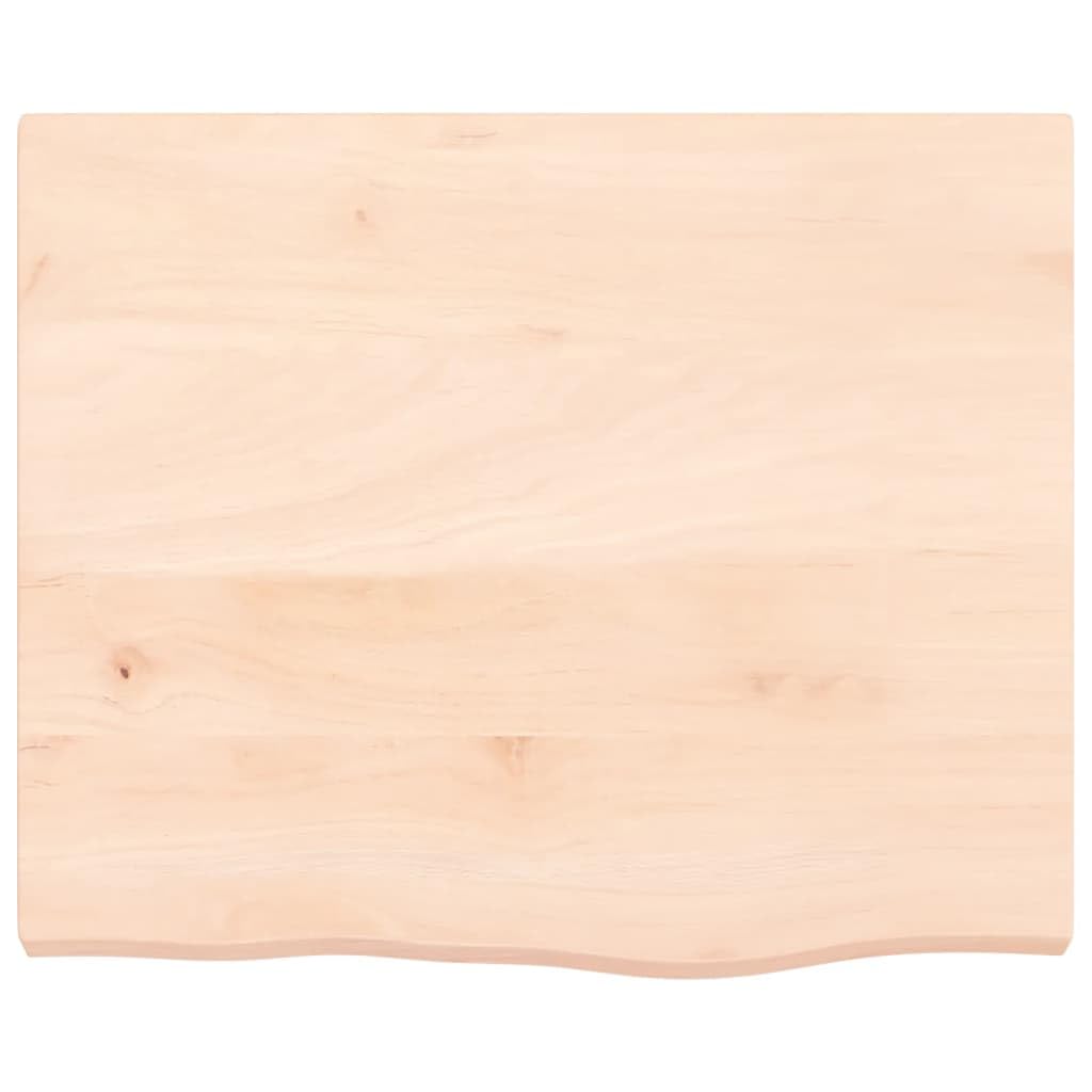 Wandregal 60x50x(2-4) cm aus massivem Eichenholz, unbehandelt, mit Naturkante, vielseitig einsetzbar als Wandboard, schwebendes Regal für Wohnzimmer, Schlafzimmer und Bad