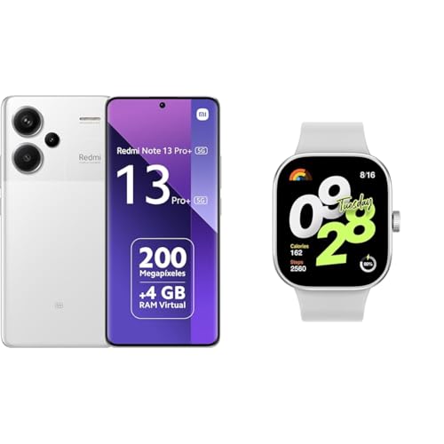 Xiaomi Redmi Note 13 Pro+ 5G & Watch 4 Silver Gray - 8+256 GB mobiltelefon