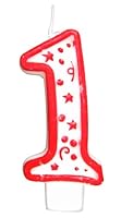 Algopix Similar Product 7 - Numeral Birthday Candle with Red