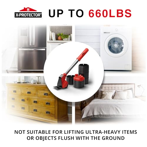 X-Protector Furniture Lifter Tool - Premium Furniture Jack Lifter Tool to Lift Furniture Easily - Appliance Lifter with 8.5" Adjustable Height - Ideal Jack to Lift Furniture Easily with Minimal Effort