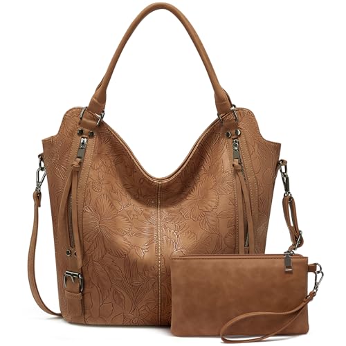 Image of Tote Bag for Women PU Leather Shoulder Bags Fashion Hobo Bags Large Purse and Handbags with Adjustable Shoulder Strap