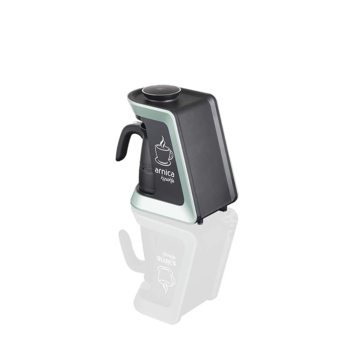 arnica Köpüklü-Türkische Mokka Kaffeemaschine - 650W Edelstahl Kaffeekocher für Türkischen Kaffee - 4 Tassen 300ml - Überlaufschutz Ein-Klick-Bedienung