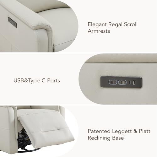 Sillón Recliner Eléctrico Plegable Color Crema miniatura 7