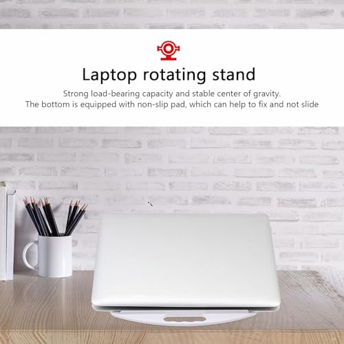 Soporte Giratorio para Laptop con Base Elevada Blanca miniatura 6