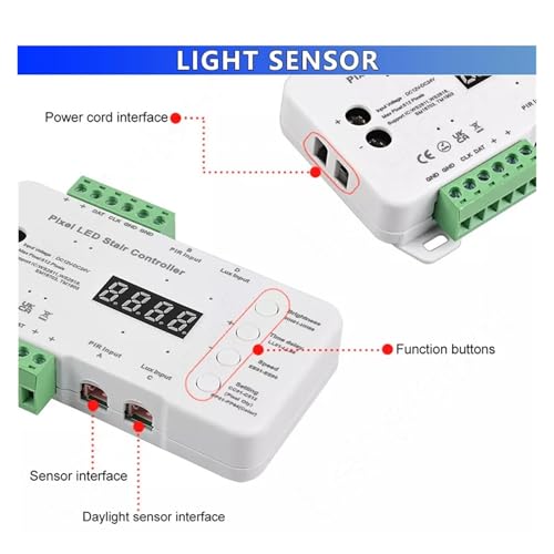 Sensor de movimiento PIR para tira LED WS2811 con regulación 3