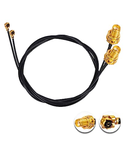 Vecys 2PCS U.F.L1 vers SMA Femelle Câble Coaxial Faible Perte 20