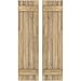 Ekena Millwork ARW101BB414X79UNH Americraft Four 2 Exterior Real Wood Joined Board-n-Batten Shutters (Per Pair), 14"W x 79"H, Unfinished