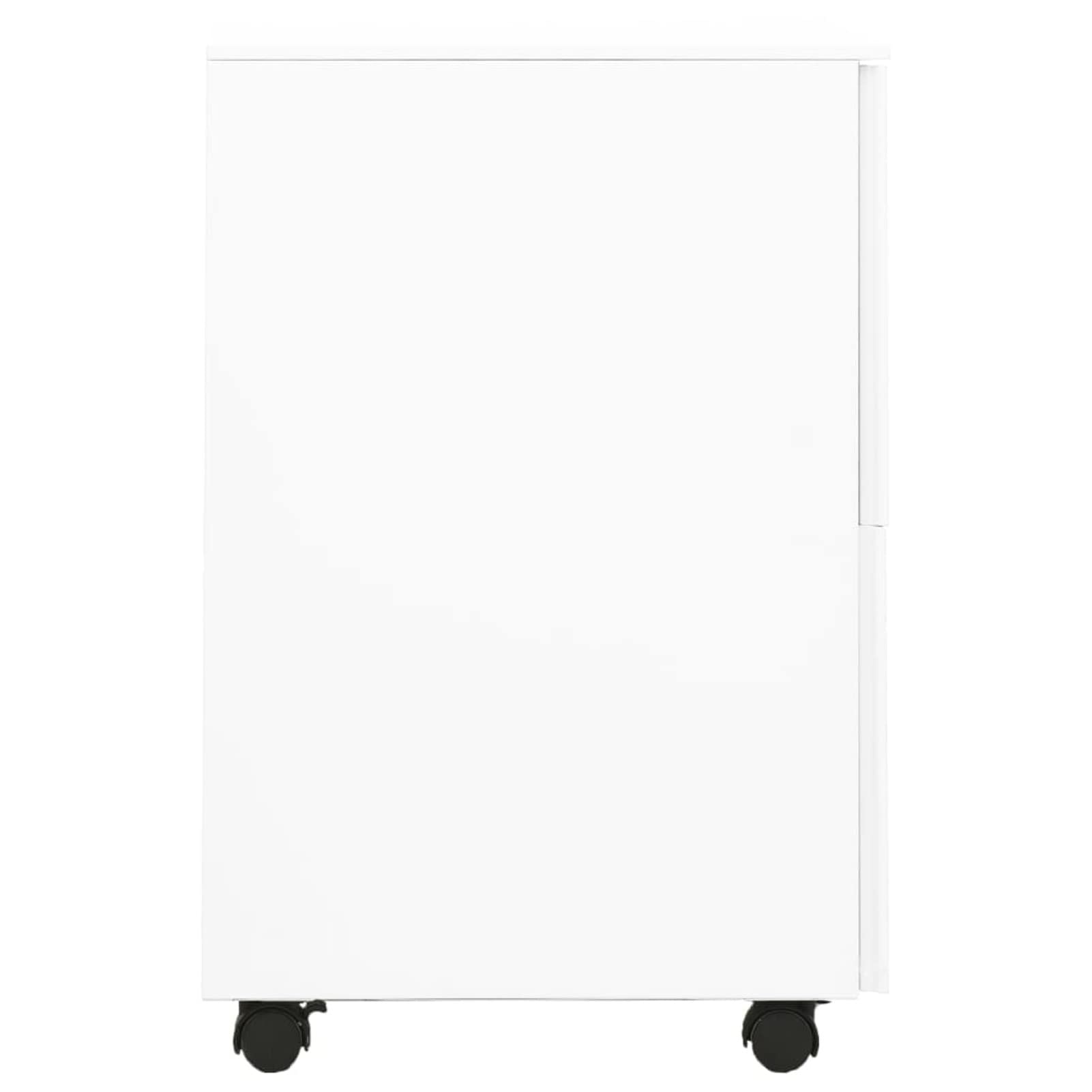 ZEYUAN Schedario Mobile Bianco 39x45x67 cm in Acciaio,Schedario,Schedario da Ufficio,Mobiletto per Documenti(SPU:335974)