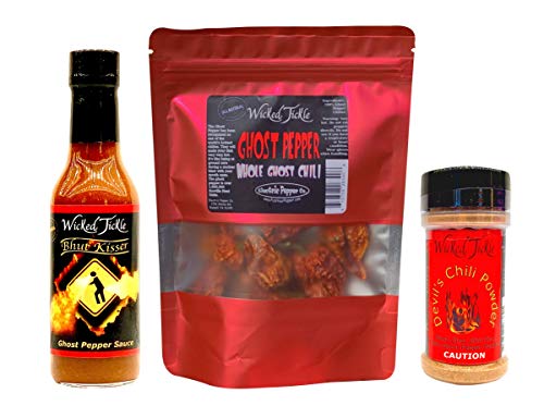 Ultimate Ghost Pepper Hot Sauce Gift Set Hot Spice Gift Pack Wicked Tickle