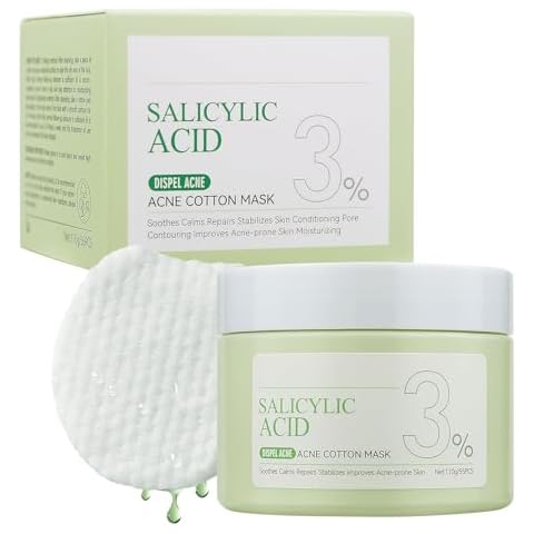 OUKEYA 55 PCS Salicylic Acid Pads, BHA Pore Pads for Oily, Acne-Prone Skin, Gently Clears Pores, Blackheads & Blemishes, Exfoliating Face Wipes with Aloe Vera Cover
