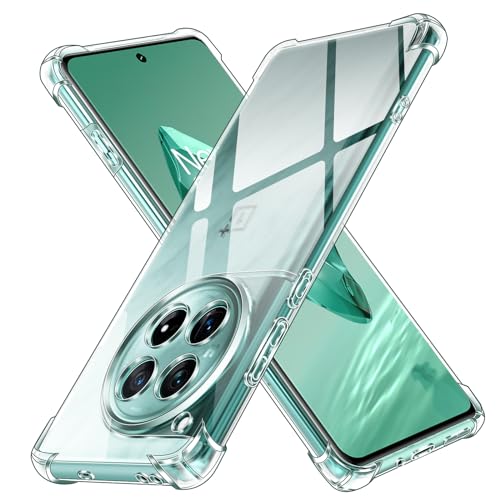 ivoler Funda para Oneplus 12 5G, Carcasa Protectora Antigolpes Transparente con Cojín Esquina Parachoques, Suave TPU Silicona Caso Delgada Anti-Choques Case