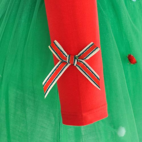 Jv94 Girls Dress Christmas Santa Hat Long Sleeve Party Dress Size 10 Red #TOP5