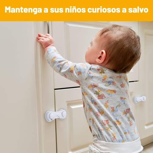Miniatura 2 de Seguridad Cajones Bebe 6pcs, Seguridad Puertas Niños, Cierres Seguridad Bebe, Cerraduras Contra Niños Para Armarios Refrigeradores, Adhesivo Fuerte Sin Perforación-Duradero-Para Muebles De Cocina