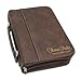 The Wedding Party Store, Custom Engraved Bible Cover Case - Personalized Bible Holder Monogrammed for Church, Christians, Religious Gift (Rawhide with Gold)