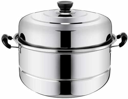 蒸し鍋 蒸し料理 二段/三段蒸し器 蒸しもの鍋 満菜,対応熱源対応 多機能 ステンレス (2段30cm)