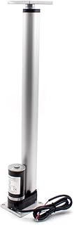 LeTkingok DC 24V Electric Actuator Micro Push-Pull Rod Motor Lifter Telescopic Column with 65x65MM Platform Stroke 300MM (5MM/S, DC 12V)