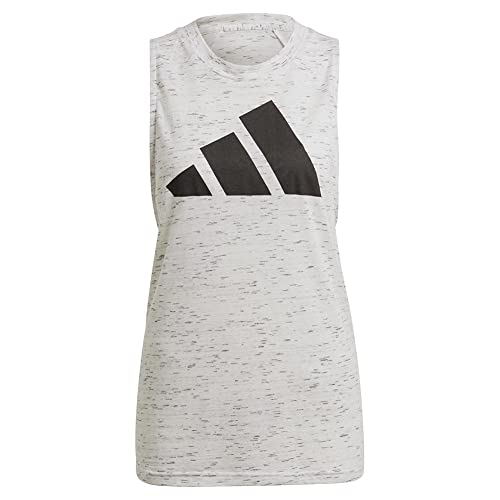 Adidas Women's Sportswear Winners 2.0 Tank Shirt, White Melange, 1X