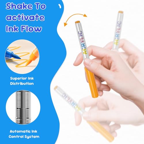 Stylos de peinture acrylique à base d'eau pour customiser vos vêtements
