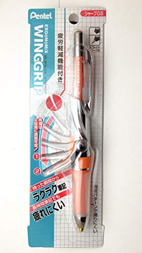�y�p�ԋH���i�z�؂�Ă� �G���S�m�~�b�N�X �E�C���O�O���b�v �V���[�v�y���V�� 0.5mm Pentel ERGoNoMiX WINGGRIP Mechanical Pencil (�N���A�I�����W)