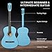 Best Choice Products 38in Beginner All Wood Acoustic Guitar Starter Kit w/Gig Bag, 6 Picks, Nylon Strings, Strap w/Pick Holder - Light Blue