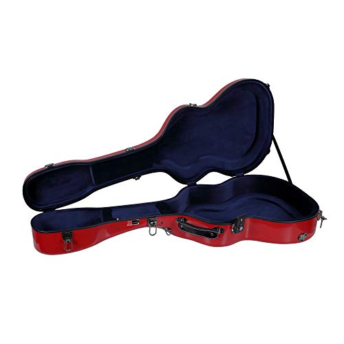 Image of Crossrock Deluxe Fiberglass Case for OM, Martin 000 Guitars(CRF2020OMRD)