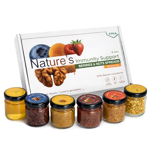 Epka Honey Spreads Variety Pack – Gourmet Berry & Nut Spreads Sampler Gift Set, Natural Sweet Treats with Berries, Nuts & Raw Honey