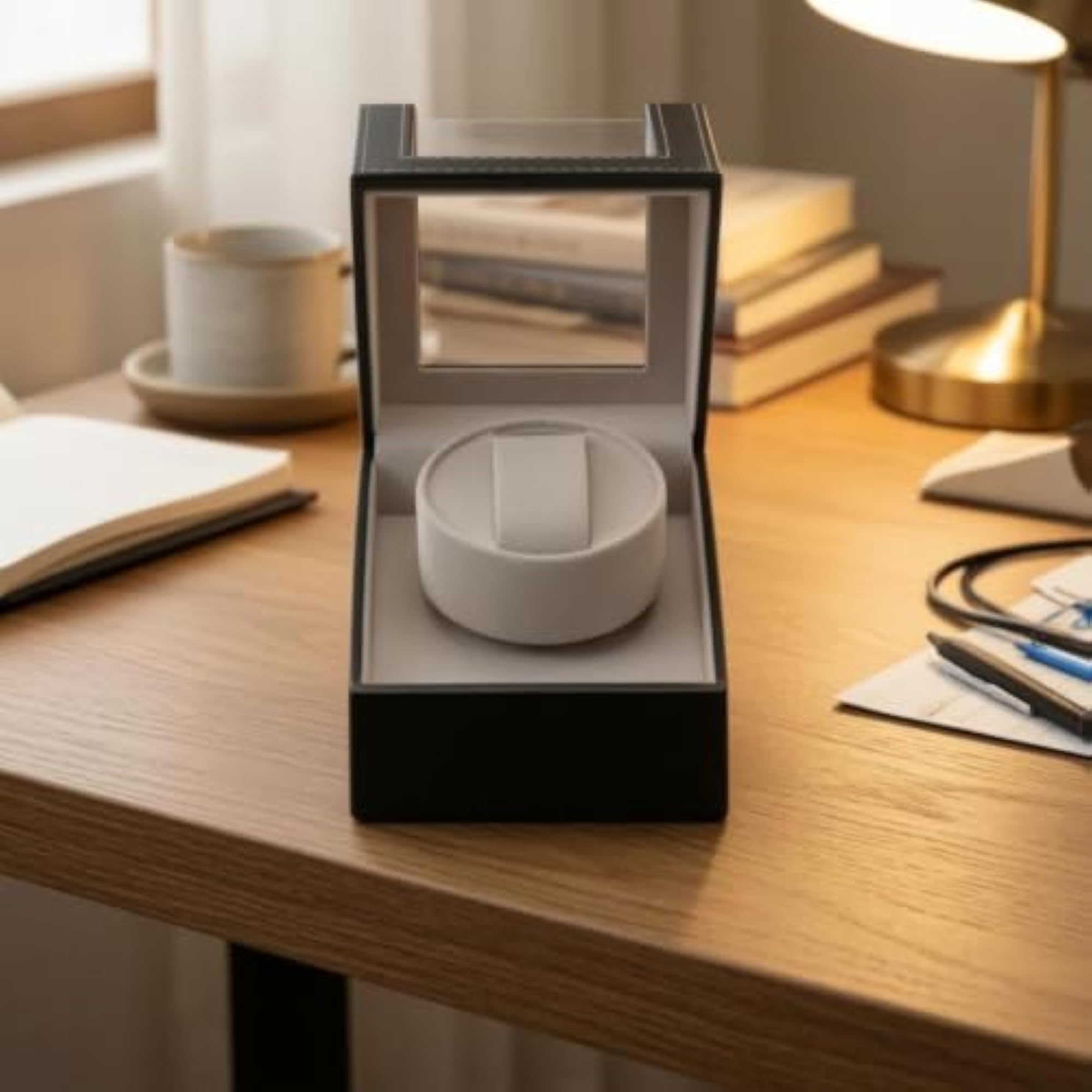 Single Watch Rotator with Clear Window, Compact Box