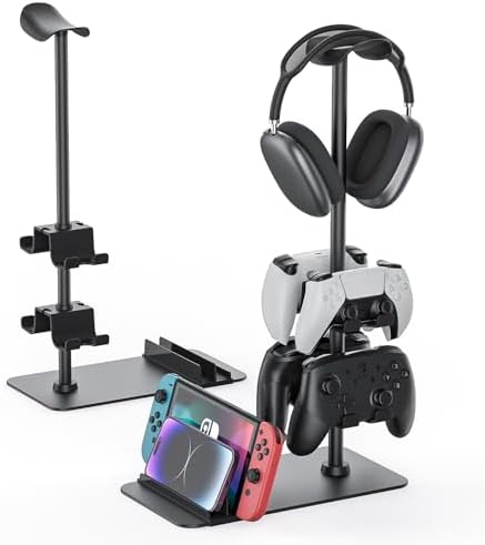 Headset Stand Controller Holder for 1 Headset and 4 Controller, H...