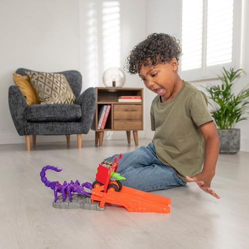 Teamsterz Beast Machines Monster Jaws Scorpion Slam | Scorpion Car Launcher And Car Track Set | Monster Cars Playset With Die-Cast Car | Kids Play Figures And Vehicle Toy Transporter| Ages 3+ - Image 4