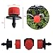 Kalolary 100Pcs 1/4Inch Adjustable Micro Drip Irrigation System Watering Sprinklers Anti-Clogging Emitter Dripper Red Garden Supplies