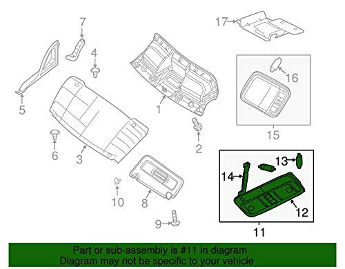 Chrysler Genuine 1PQ06BD1AA Overhead Console Housing