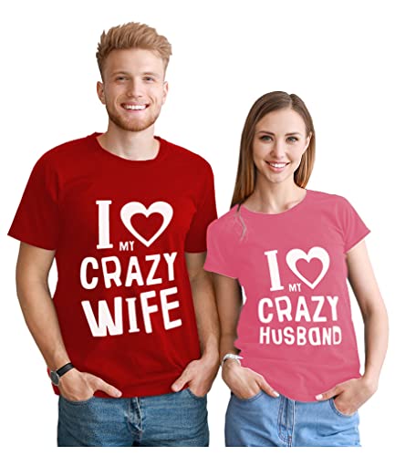 Tstars Love My Husband Wife Matching Shirts for Couples Him & Her Gifts Couple Outfits