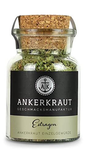 Ankerkraut Estragon, Gourmet-Gewürz, gerebelt, getrocknet, 16 Gramm im Korkenglas