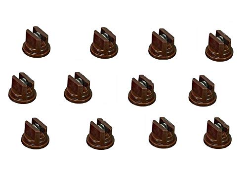 Pack of 12 - TeeJet Flat Spray Tips Brown 110° Polymer w/SS Insert Visiflo Farmer Bob's Parts TP11005VS