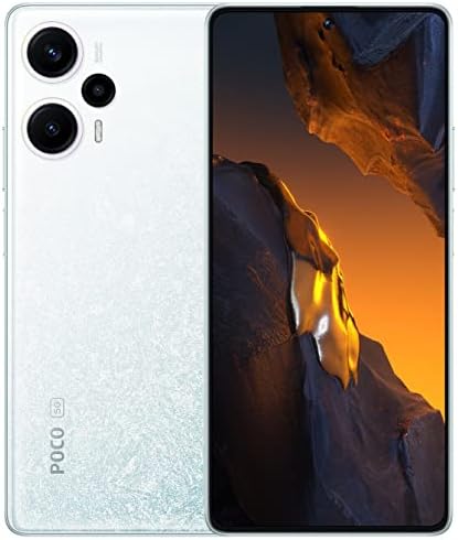 XIAOMI Poco F5 5G + 4G LTE 256GB + 12GB Global Version Unlocked 6.67" 120Hz 64Mp Triple Camera (Tmobile Mint Tello Metro USA Market) + (w/Fast Car 51W Charger Bundle) (White (Global))