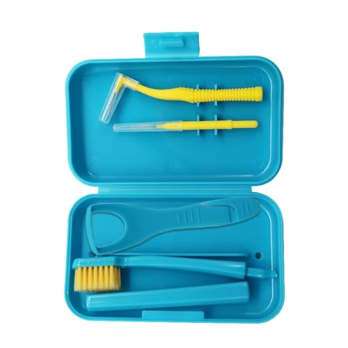 Kit de limpieza - Kit de herramientas de limpieza para aparatos ortopédicos | Kit de higiene de 4 piezas con cepillos interdentales, kit de cuidado para niños