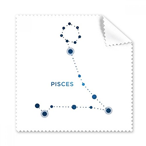 Cadeau téléphone cleaner et tissu lunettes motif Poissons Constellation du Zodiaque, 5Pcs