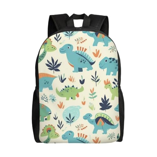 Sac à dos ordinateur portable motif dinosaure léger pour éviter le dos lourd